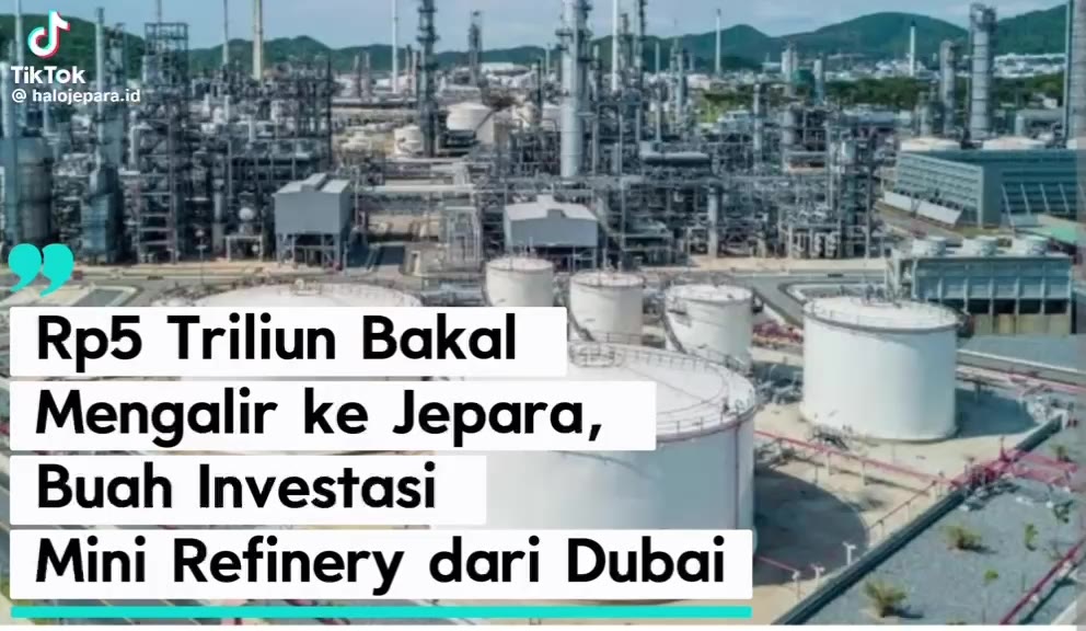 Still from a news report about Jepara refinery development